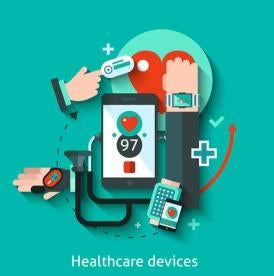 cartoon, vector, devices, healthcare, telemedicine, heart rate