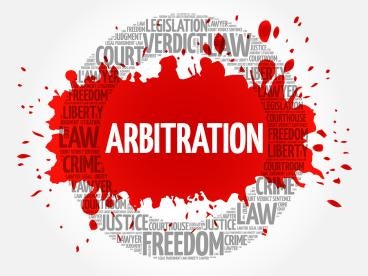 arbitration graphic red splash