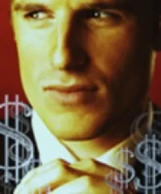 businessman and dollar signs, tranferring business