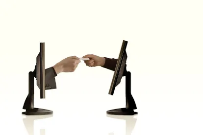 computer hands, emails, referrals