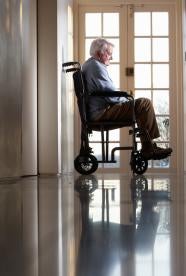 Nursing Home Funding Bill Passes House: Old man in wheelchair