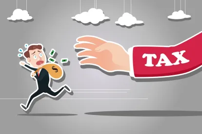 tax man running away, excise tax, irs