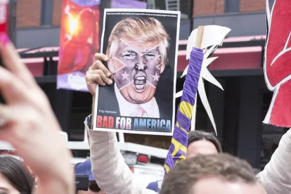 trump protest, general strike, nlrb