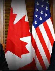 usa and canada flags, nafta, tarifs