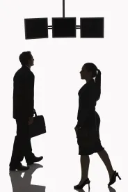Attorney-Client Privilege, Man, Woman, Silhouette