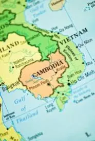 Cambodia on map 