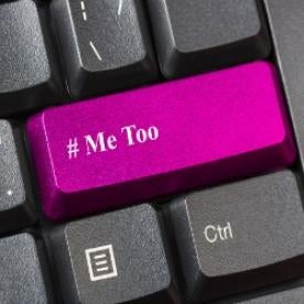 #meToo key on keyboard in California