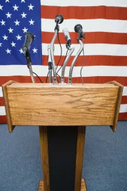 flag, podium, California, AB249, DISCLOSE Act