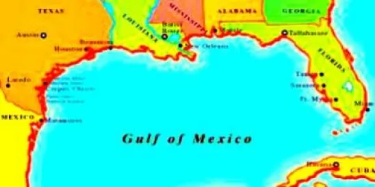 Map of the Gulf Coast