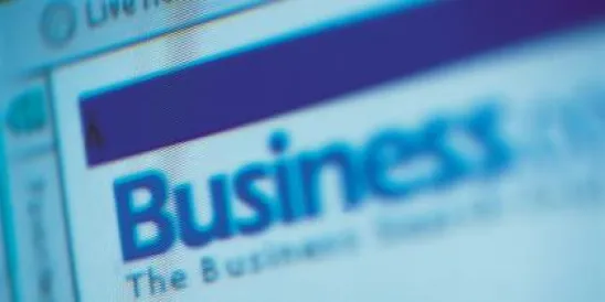 Business on a computer