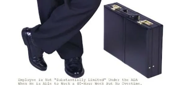 Substantially Limited under the ADA - employment law 