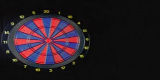 off center blurry dartboard