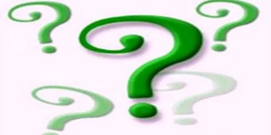 green question mark