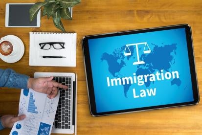 immigration law on a tablet