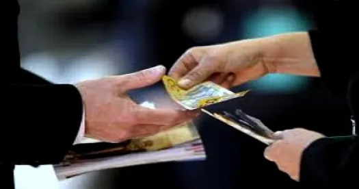 Money in  hands