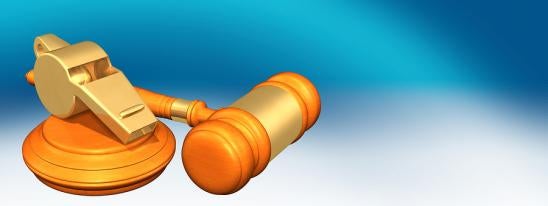 gavel and whistle for whistleblower protection in government contracting