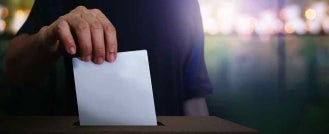 person voting in New York