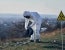 Professional in a hazmat suit in an infected area